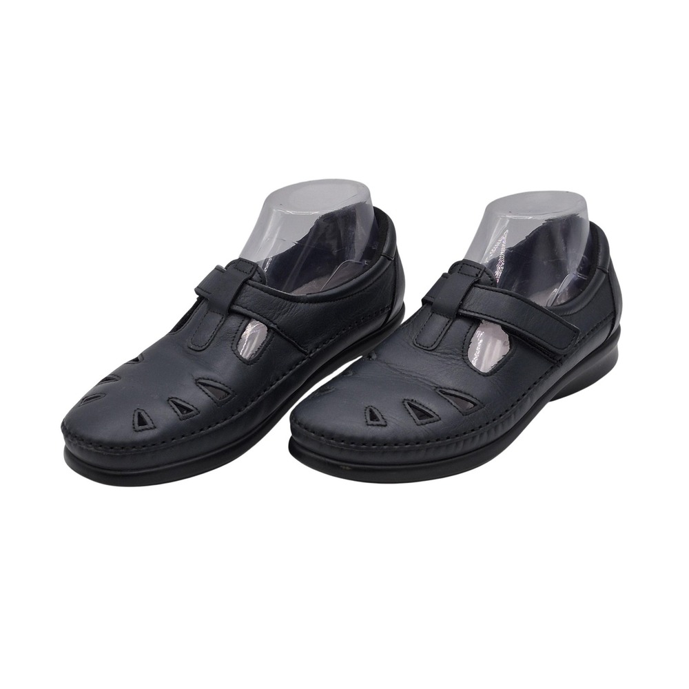 SAS Shoes Womens Size 8.5 Narrow Black Leather Mary Jane Tripad Comfort Made USA